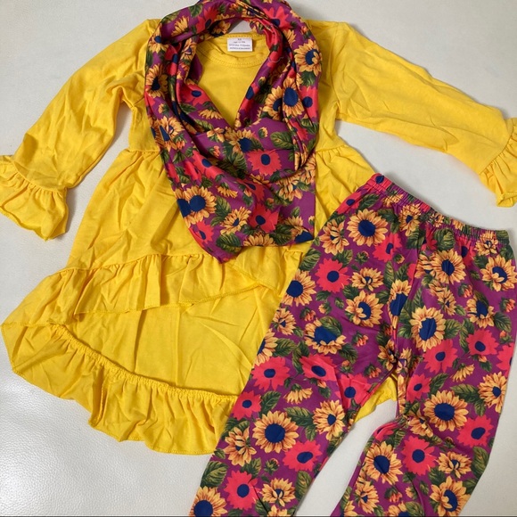 Boutique flower 🌺 Cute tunic scarf pant set - Picture 6 of 6
